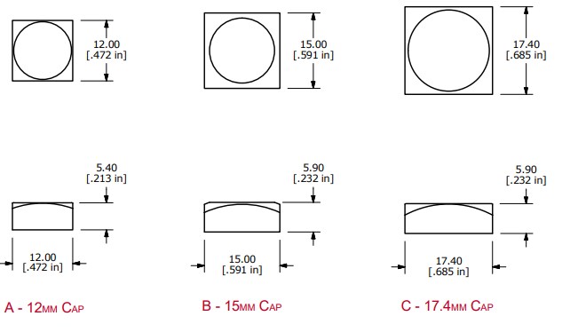 E-Switch LP11 Illuminated Pushbuttons